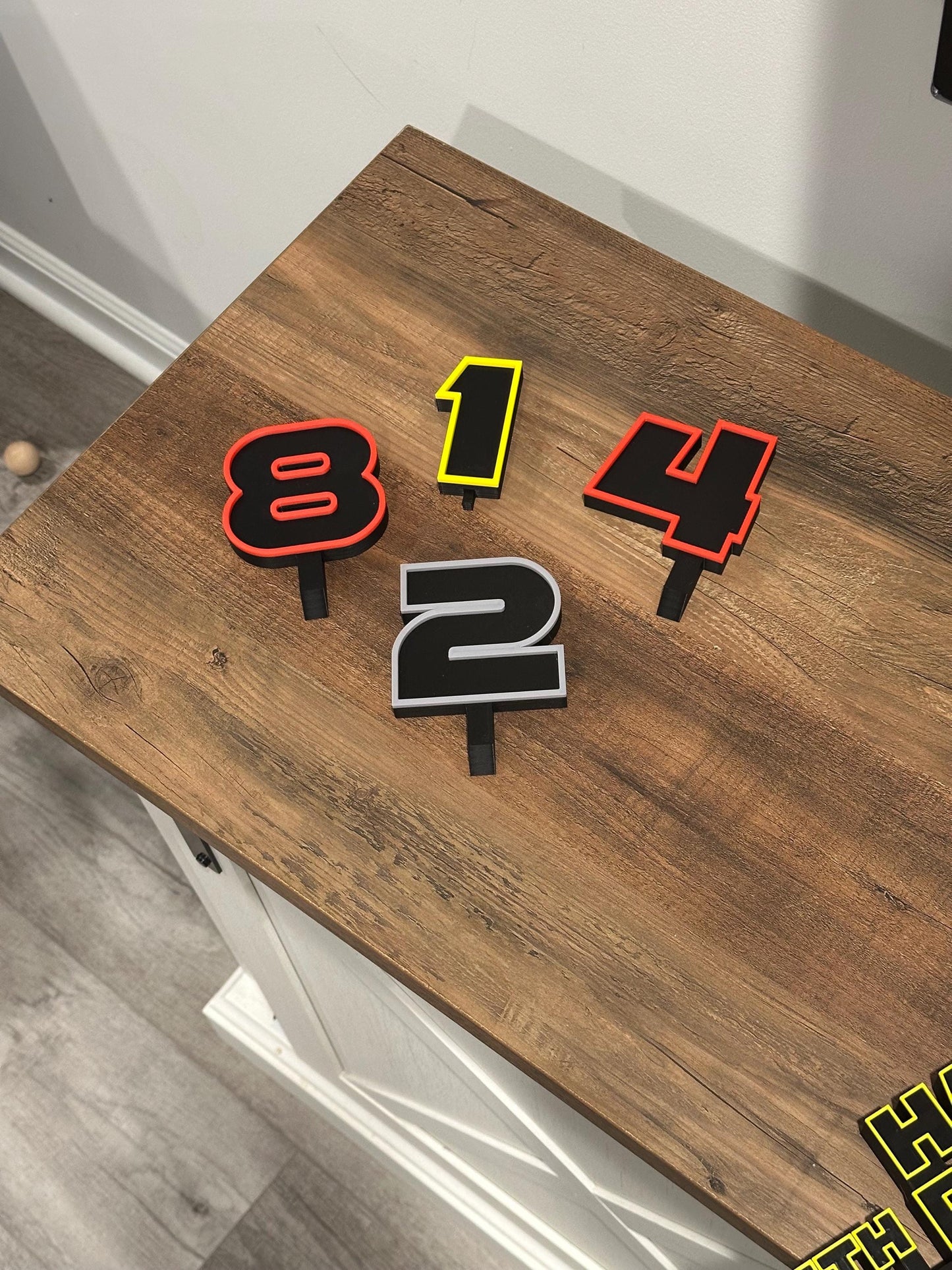 Star Wars inspired l Birthday Cake number, Jedi Cake topper, Kids Birthday Number for Cake sign