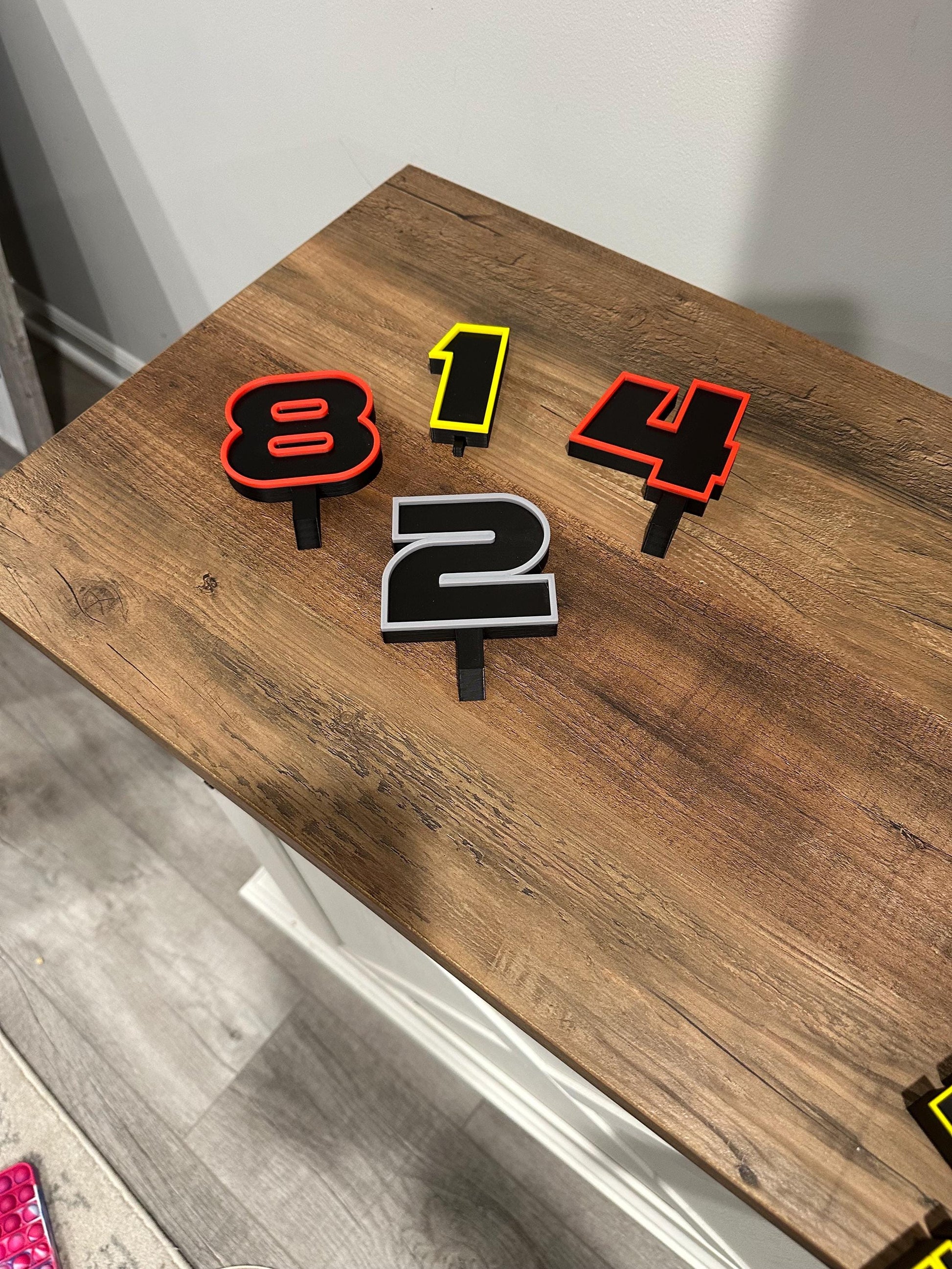 Star Wars inspired l Birthday Cake number, Jedi Cake topper, Kids Birthday Number for Cake sign
